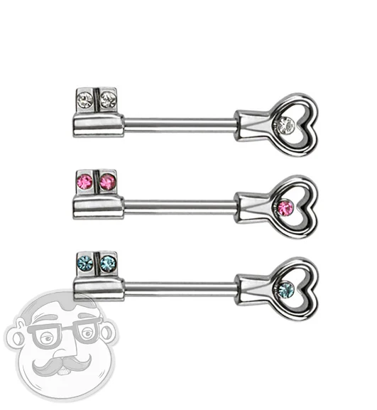 Key To Heart Nipple Ring