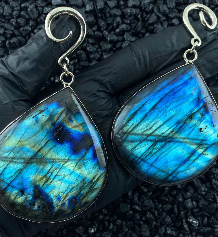 Labradorite Ear Weights Version 6 - Image 2