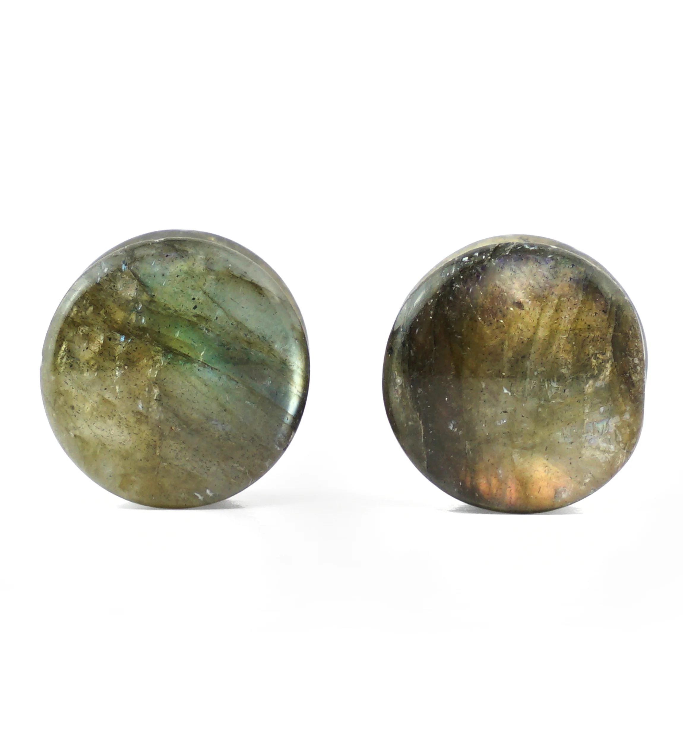 Labradorite Stone Plugs (00G - 10mm) Version 1