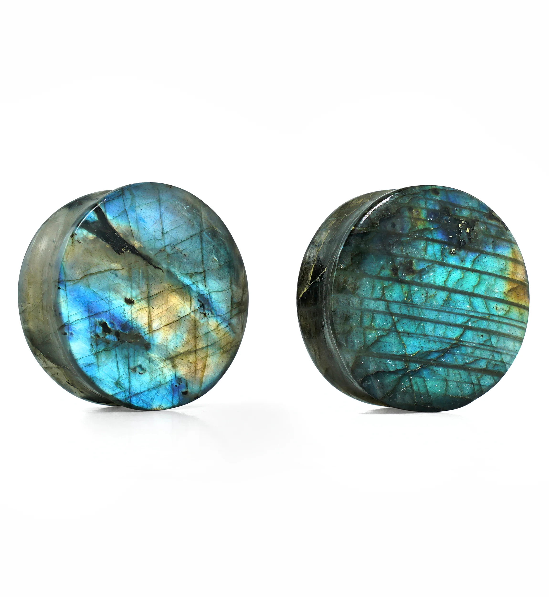 Labradorite Stone Plugs (34mm) Version 1 - Image 2
