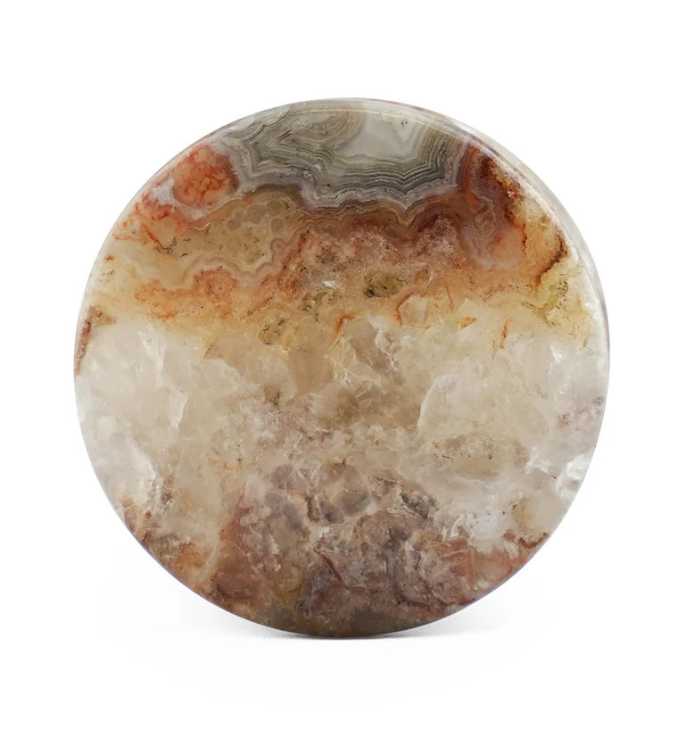 Laguna Lace Agate Stone Plugs - Image 3