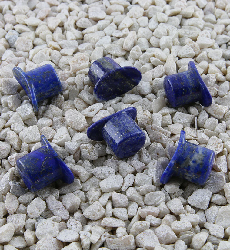Lapis Lazuli Stone Labret Plug - Image 5