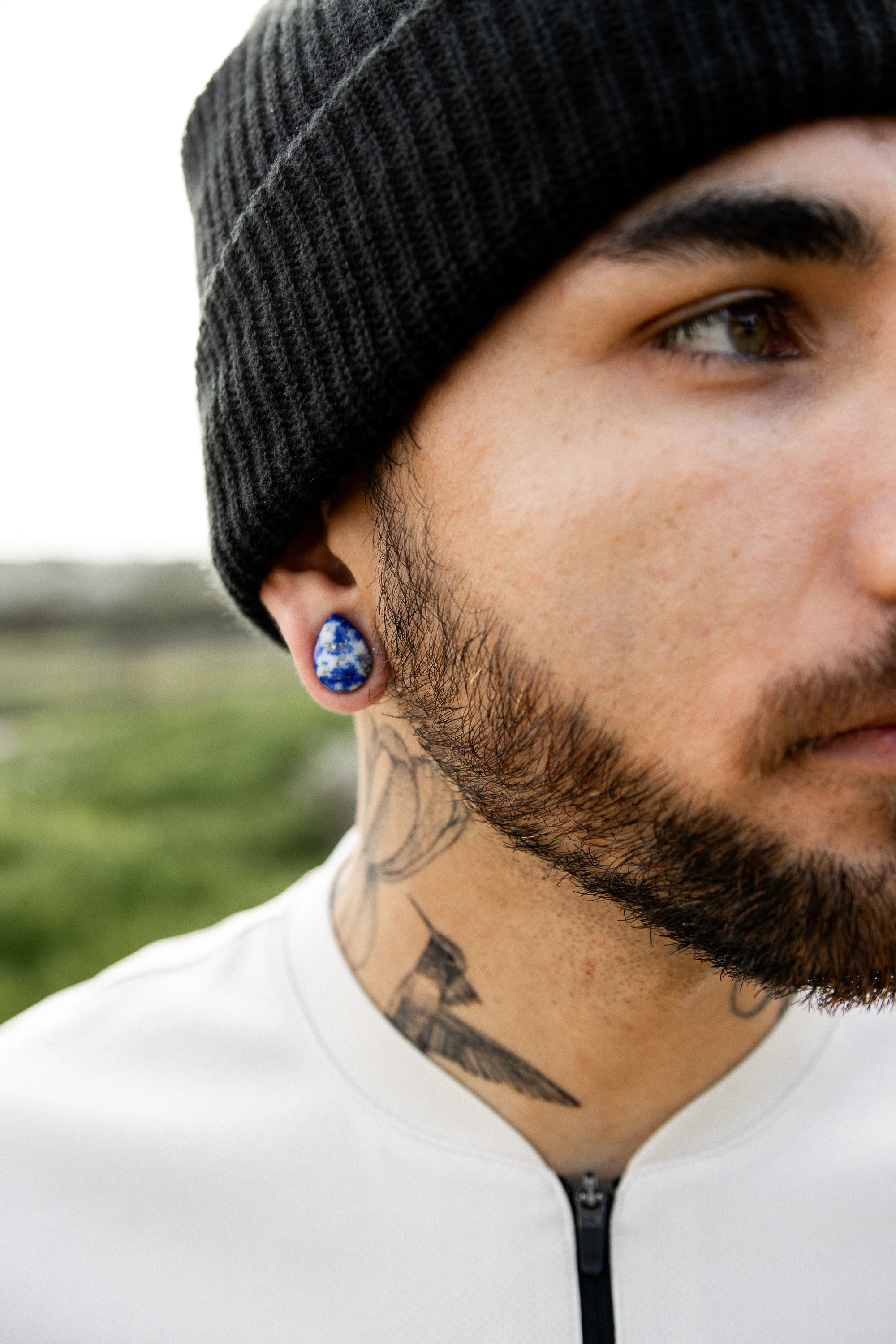Lapis Lazuli Stone Teardrop Plugs - Image 2