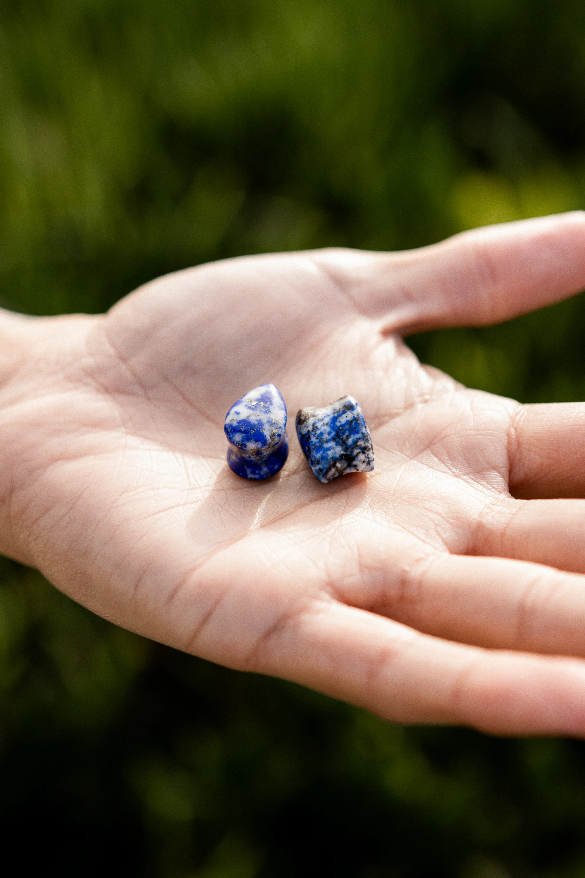Lapis Lazuli Stone Teardrop Plugs - Image 8