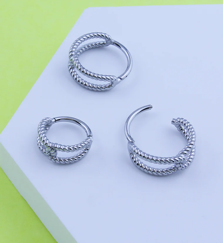 Lasso Linked Stainless Steel Hinged Segment Ring - Image 2