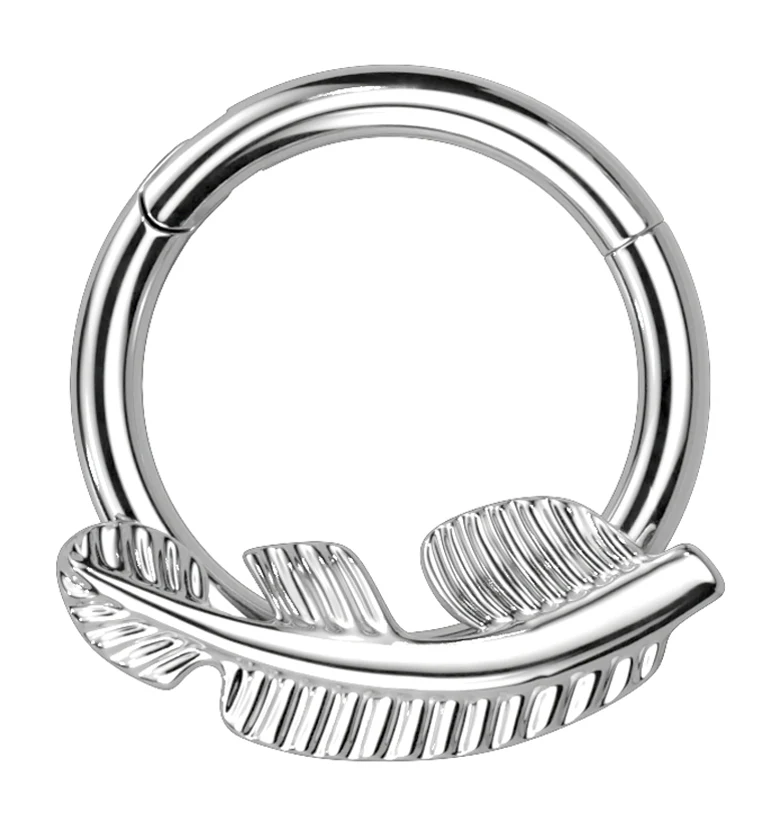 Leaf Titanium Hinged Segment Ring