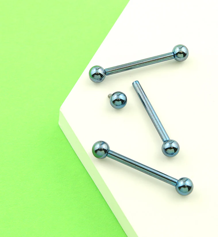 Light Blue Titanium Barbell - Image 2