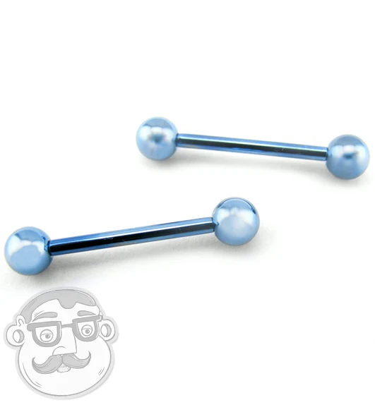Light Blue Titanium Barbell - Image 3
