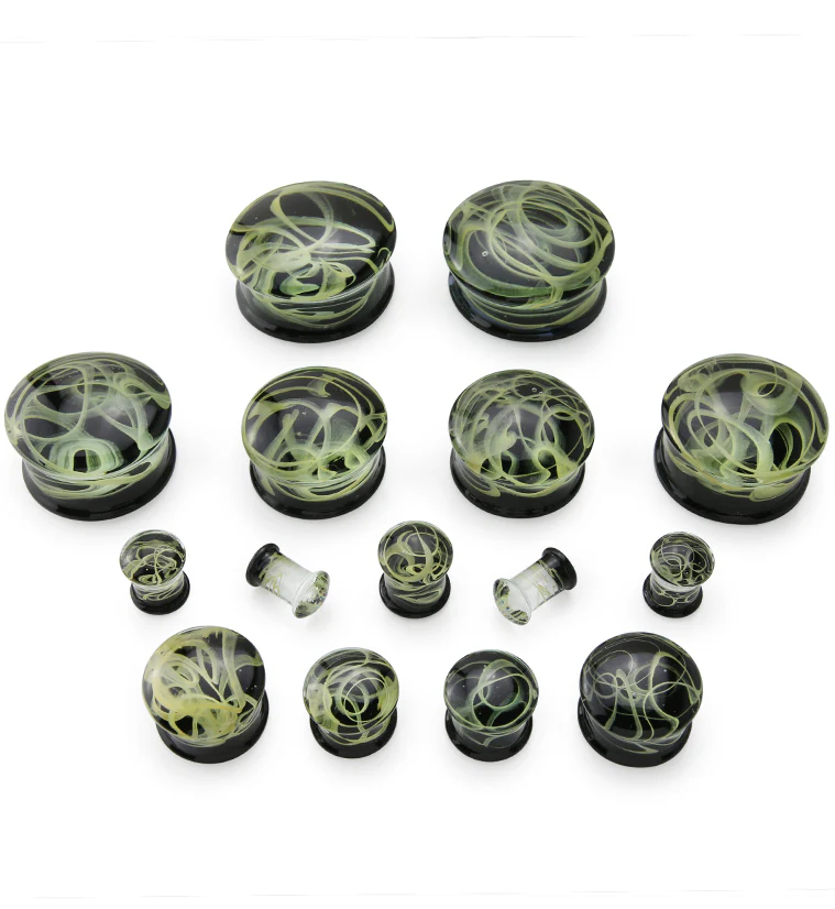Champagne Haze Swirl Glass Plugs - Image 2