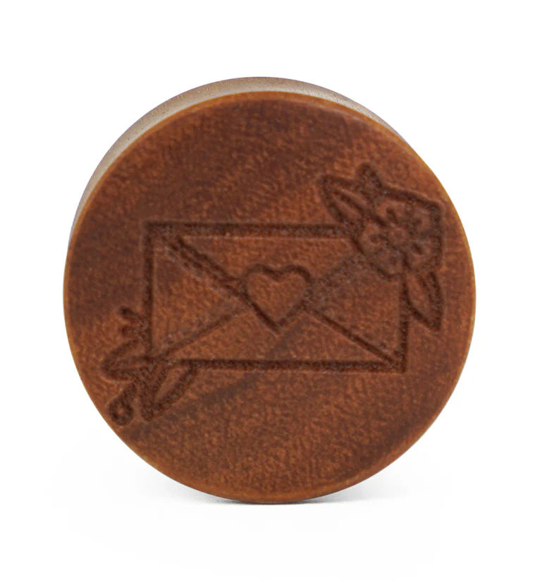 Love Letter Engraved Saba Wood Plugs - Image 2