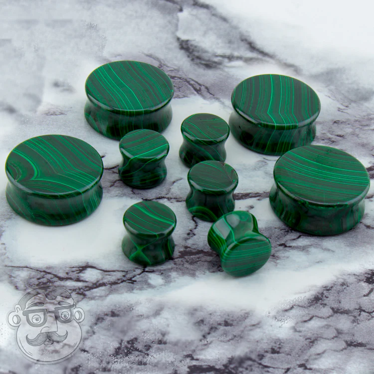 Malachite Stone Plugs - Image 3