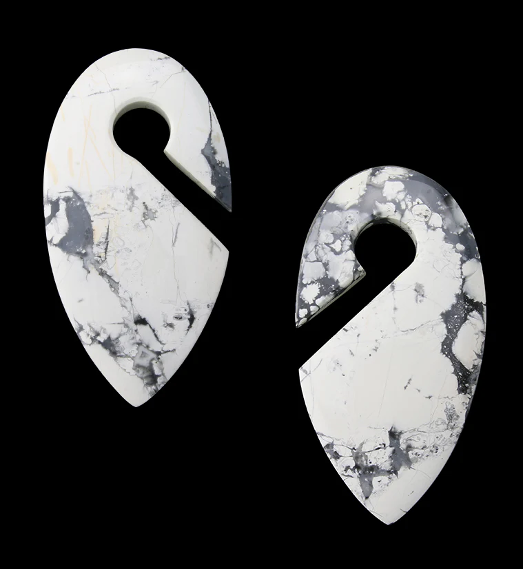 Maligano Jasper Stone Keyhole Ear Weights - Image 2