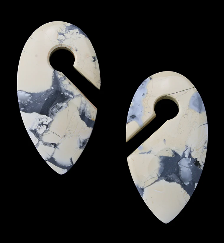 Maligano Jasper Stone Keyhole Ear Weights - Image 7