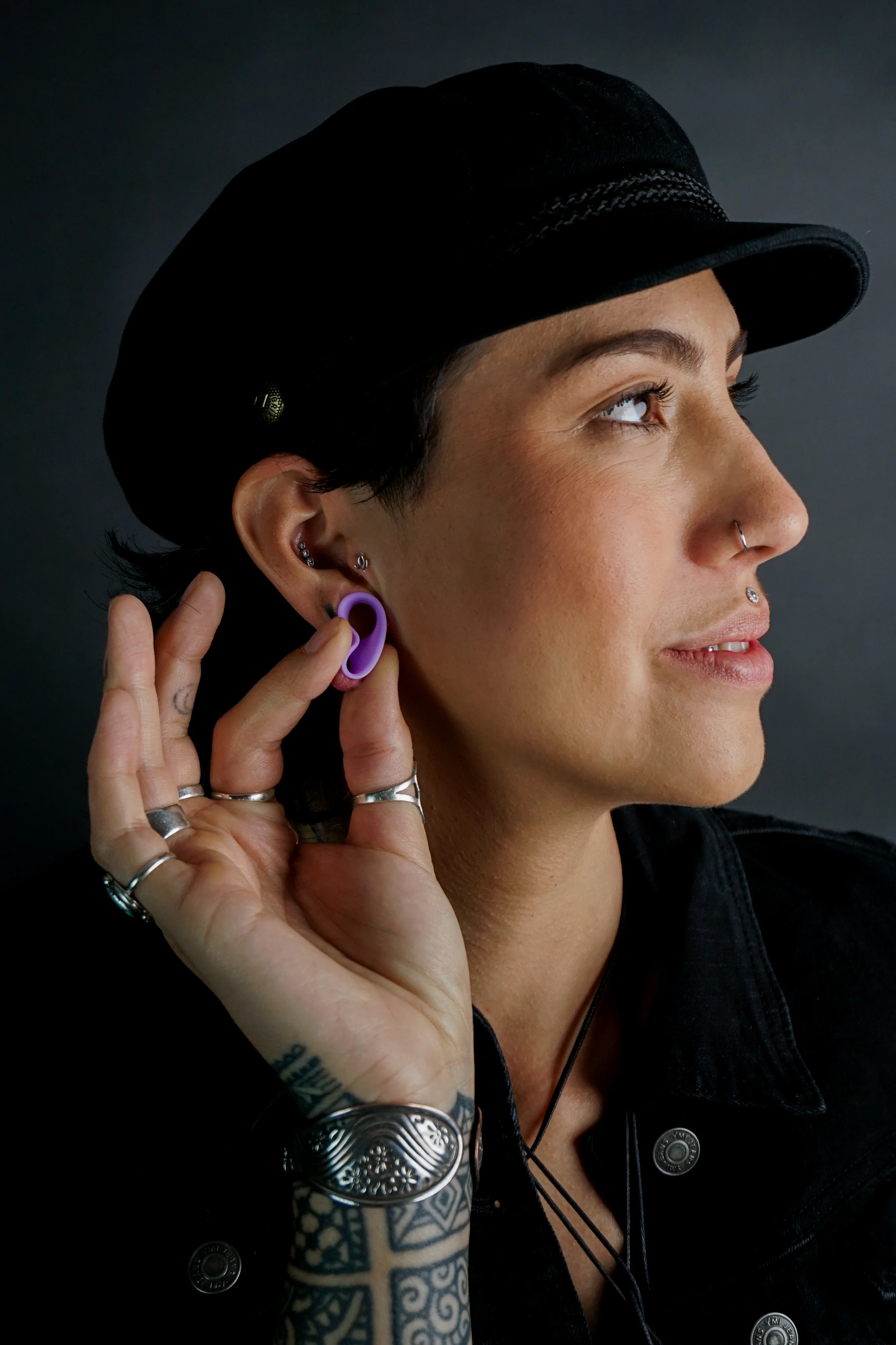 Lavender Purple Matte Silicone Ear Skins - Image 5