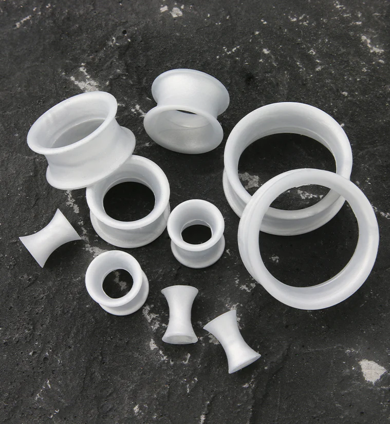 Matte Silver Silicone Ear Skins - Image 2