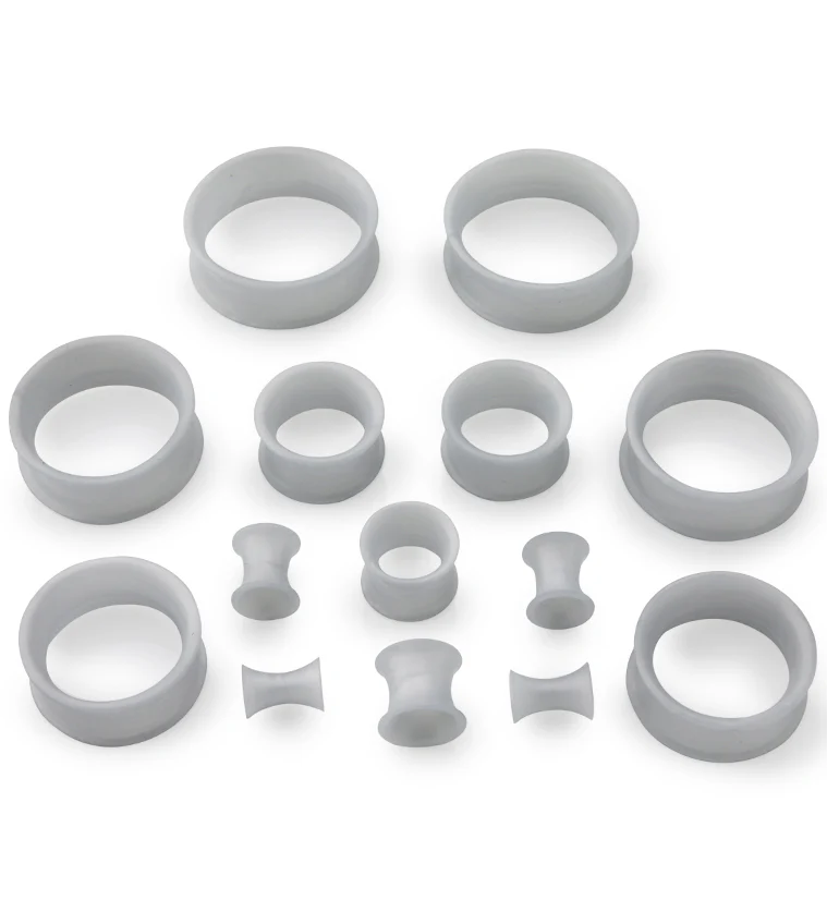 Matte Silver Silicone Ear Skins - Image 3