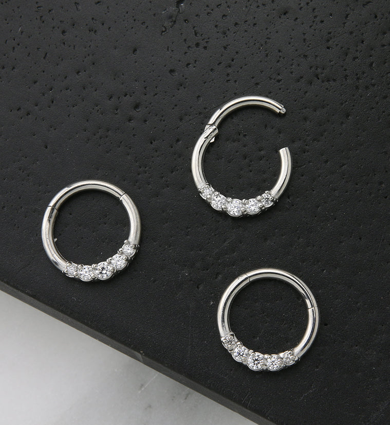 Mere CZ Hinged Segment Ring - Image 2