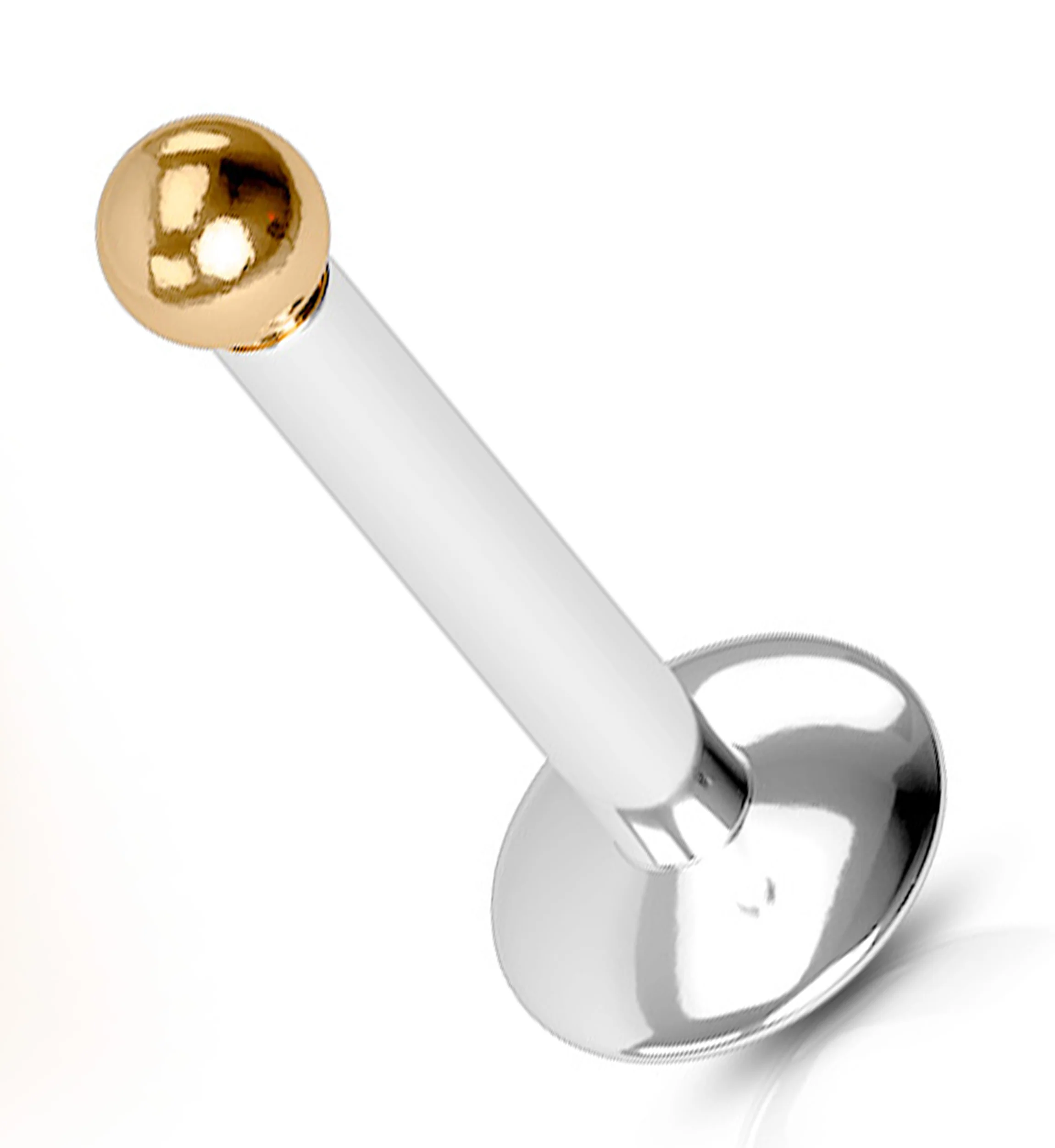 Micro Rose Gold Anodized Ball Internally Threaded Flatback Stud
