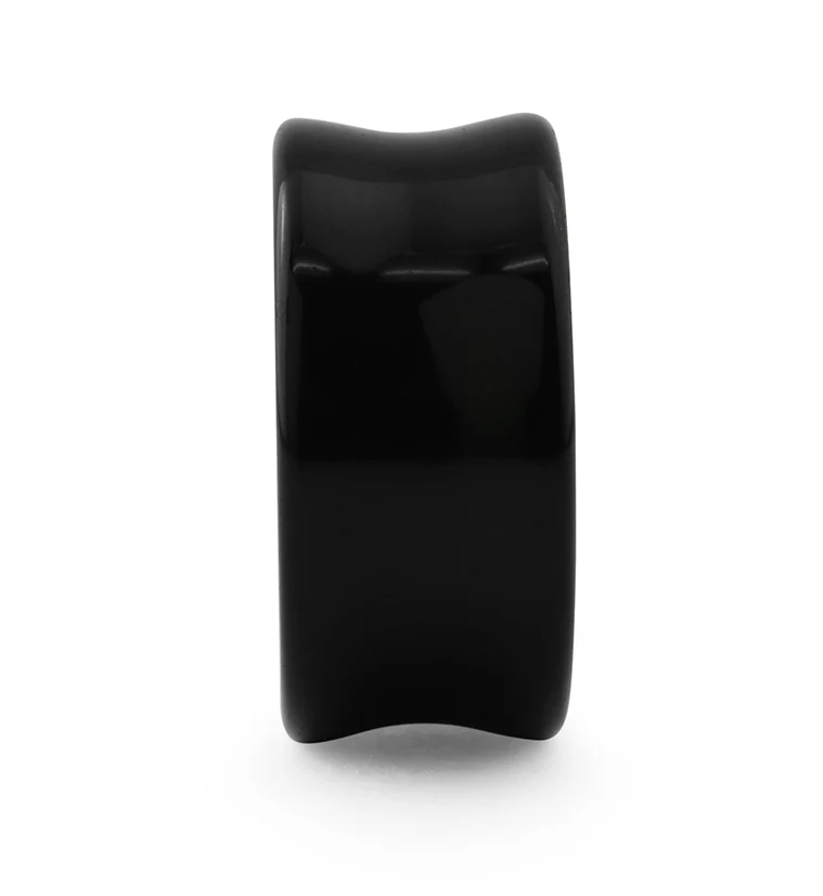Midnight Black Glass Tunnel Plugs - Image 4
