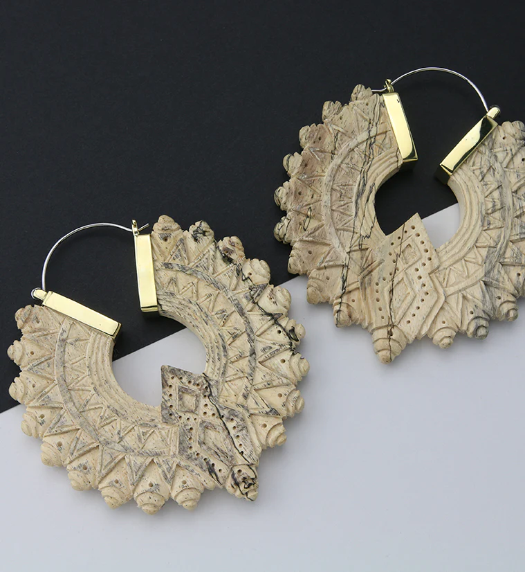 Midway Tamarind Wooden Hangers / Earrings - Image 3