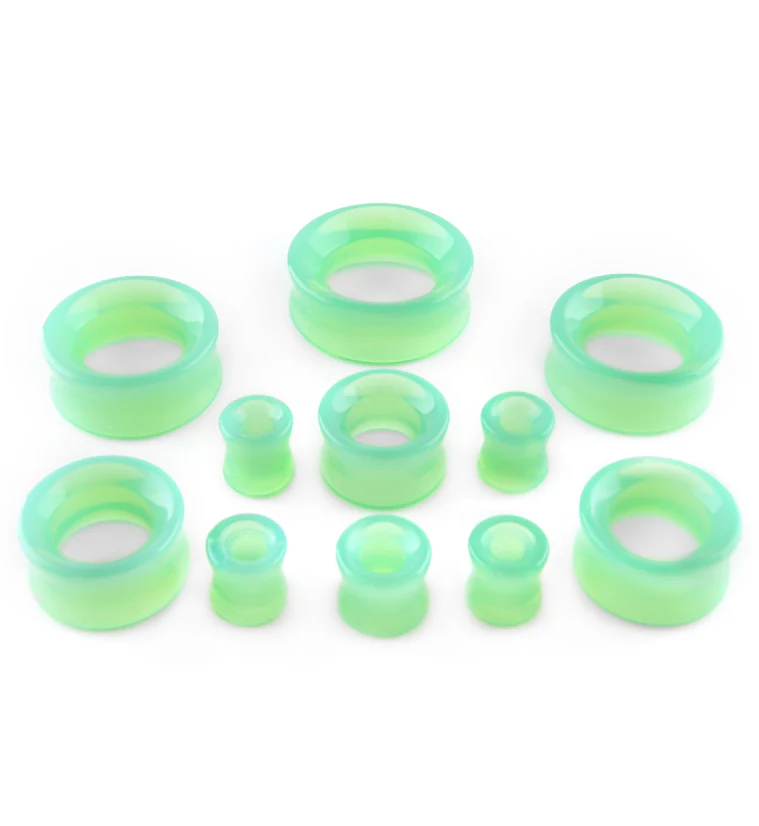 Mint Green Glass Tunnel Plugs - Image 5