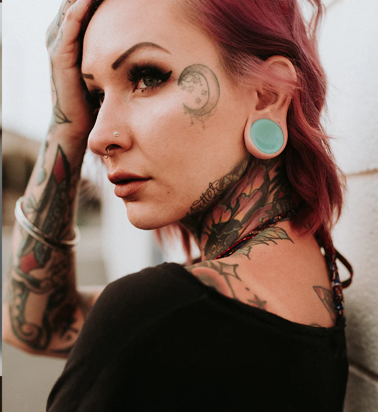 Mint Opalite Glass Plugs - Image 10