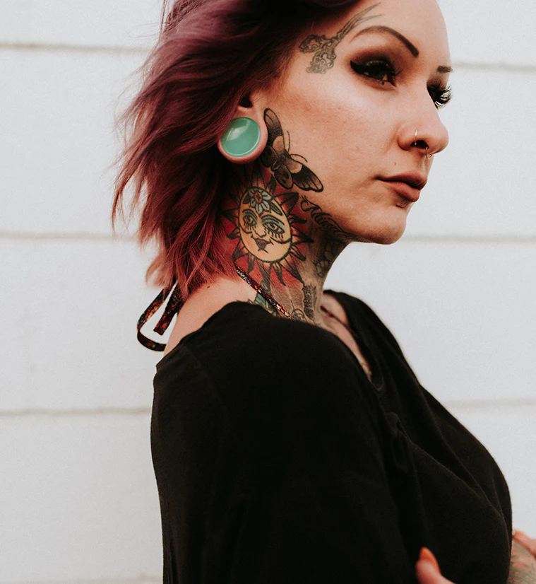Mint Opalite Glass Plugs - Image 3
