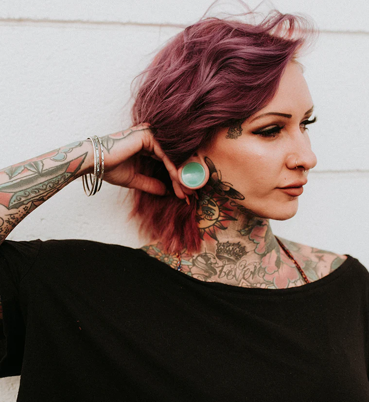 Mint Opalite Glass Plugs - Image 8