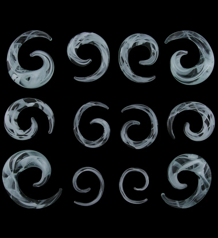 Mint Swirl Glass Spirals - Image 3
