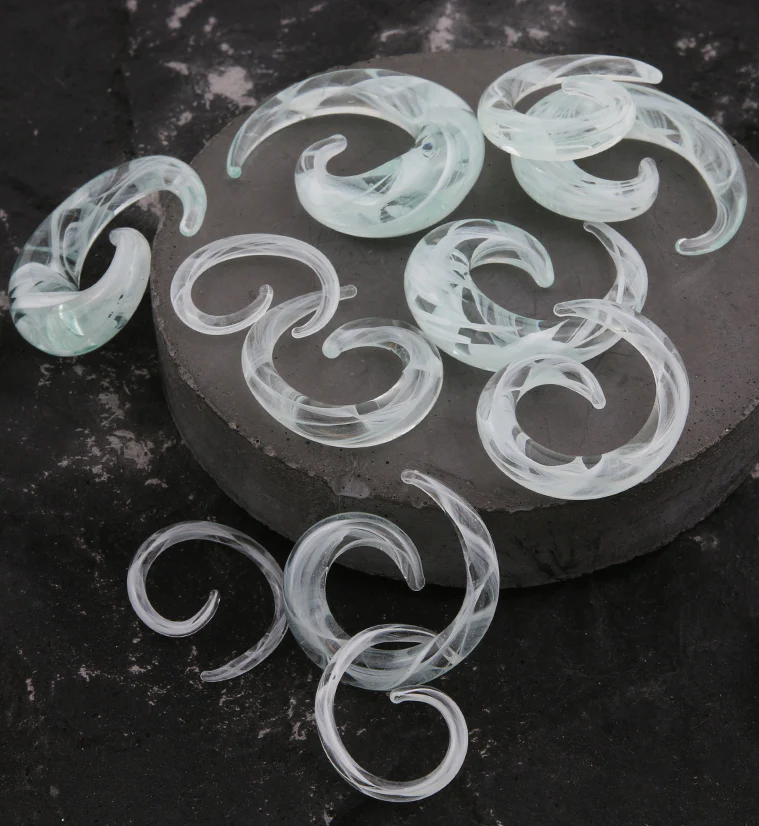 Mint Swirl Glass Spirals - Image 4