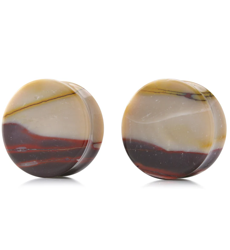 Mookaite Stone Plugs 1" (25.5mm) - Version 1 - Image 2