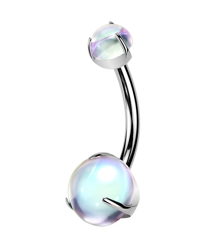 Prism Titanium Internally Threaded Belly Button Ring