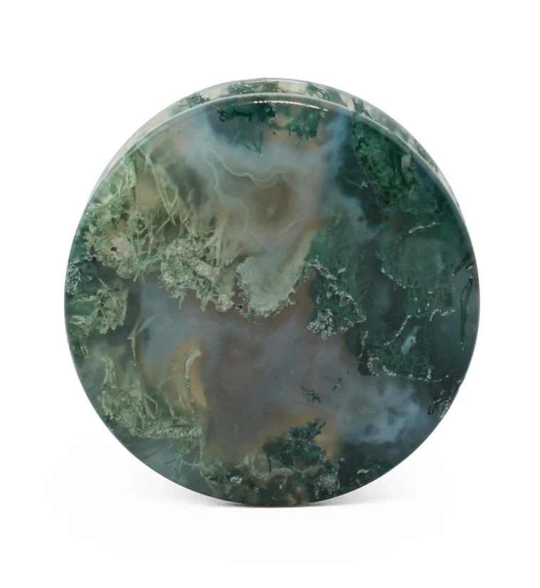 Moss Agate Stone Plugs - Image 2
