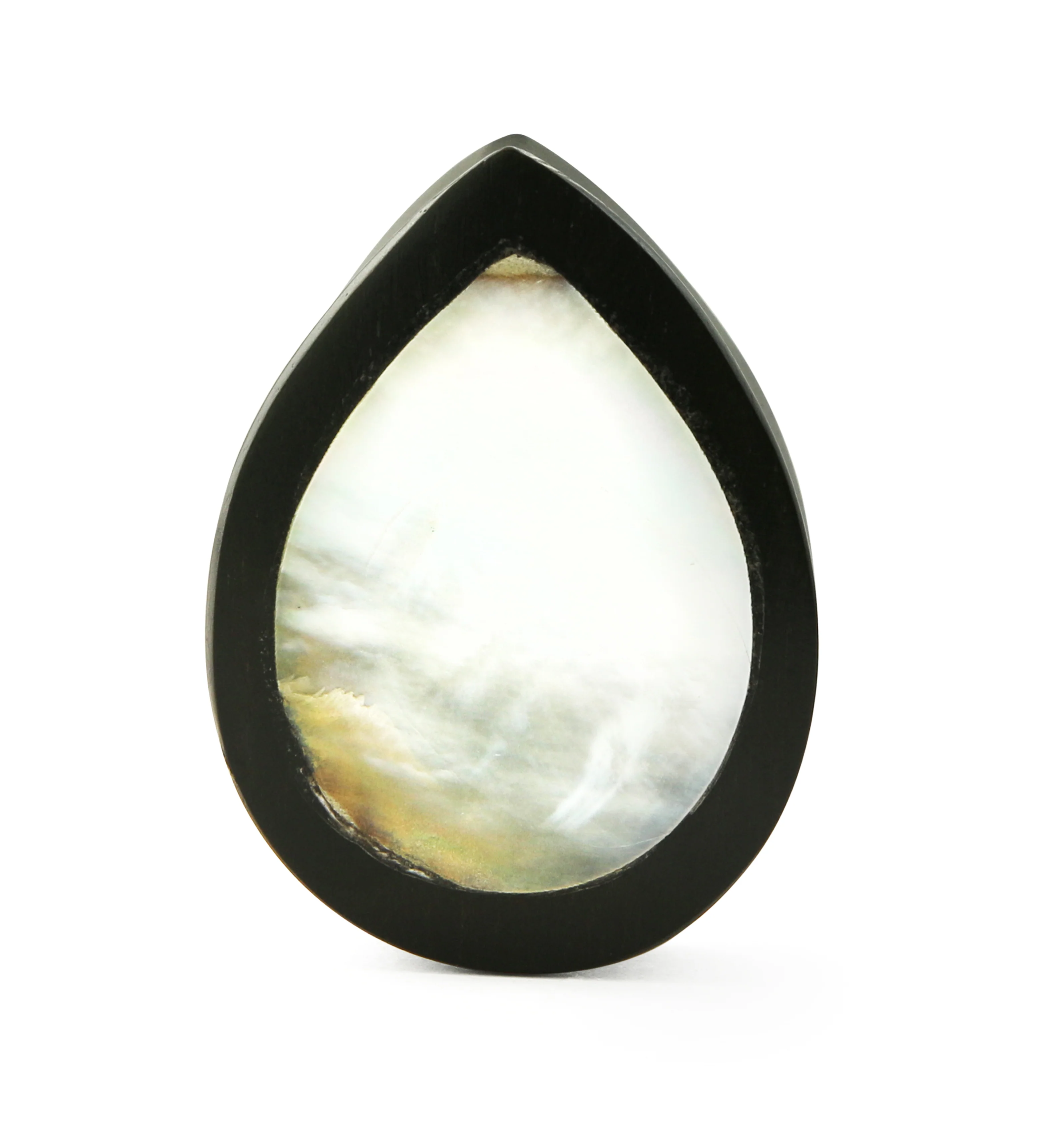 Mother of Pearl Areng Wood Teardrop Plugs - Image 4