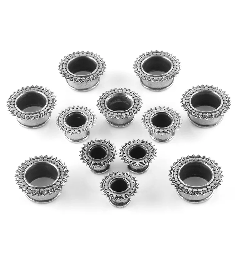Motley White Brass Tunnel Plugs - Image 2
