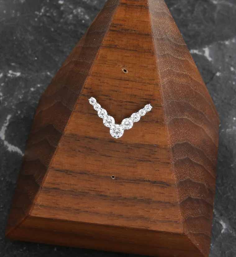Mount Clear CZ Threadless Titanium Top - Image 2