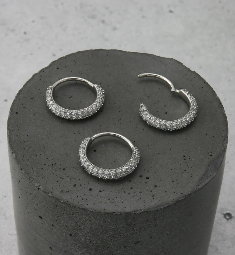 Multiple CZ Hinged Segment Ring - Image 2