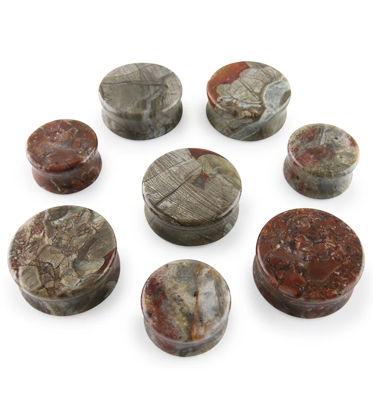 Mushroom Jasper Stone Plugs - Image 2