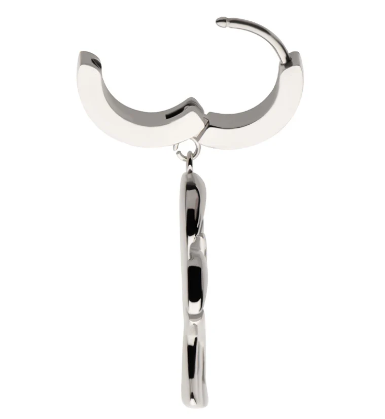 Mushroom Trio Stainless Steel Hoop Huggie Earrings - Image 3