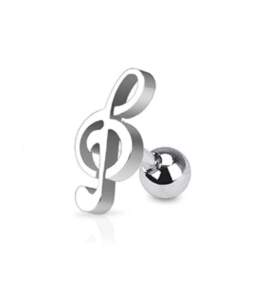 Music Note Tragus - Cartilage Barbell