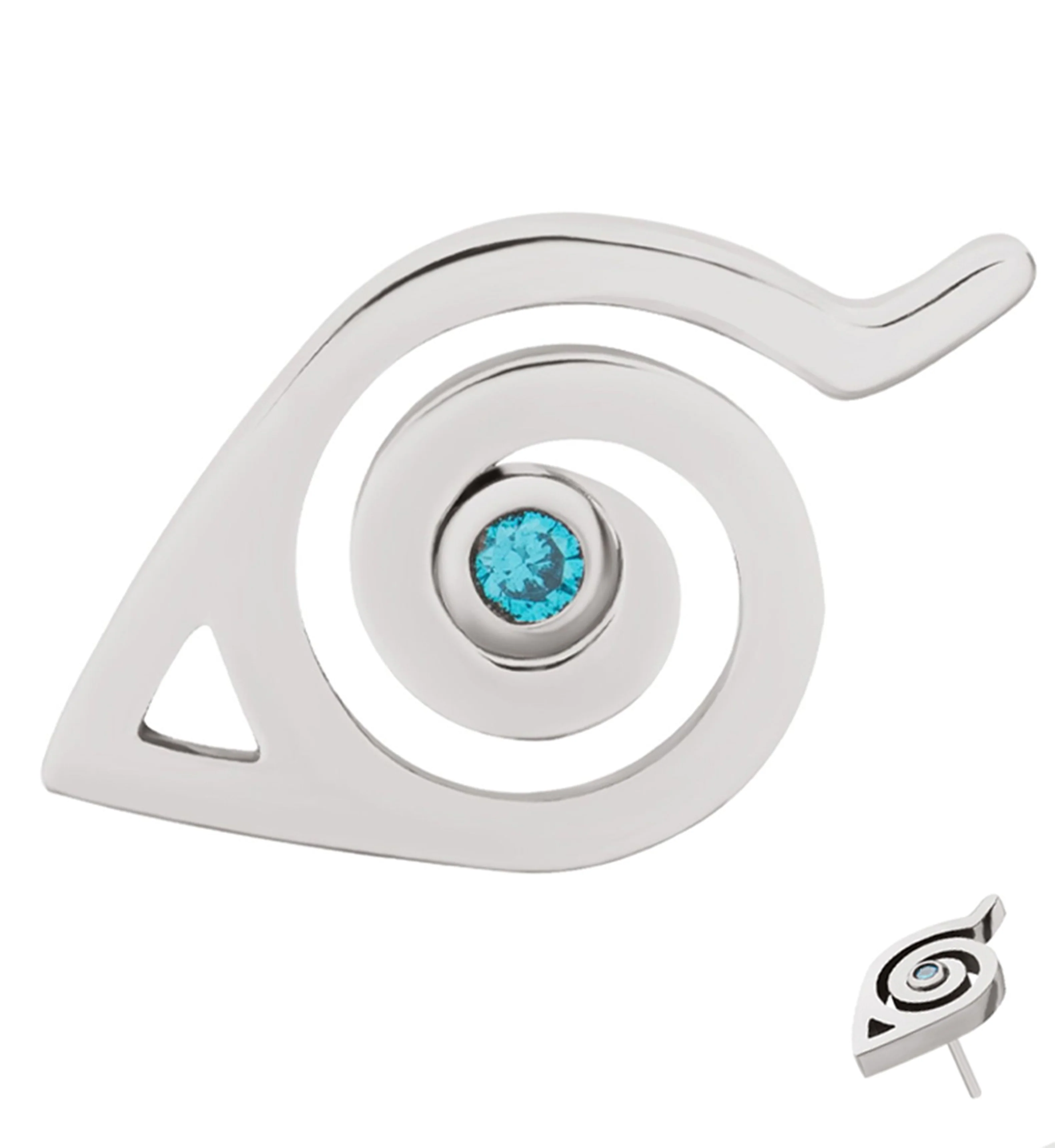 Naruto Hidden Leaf Logo Titanium Threadless Top