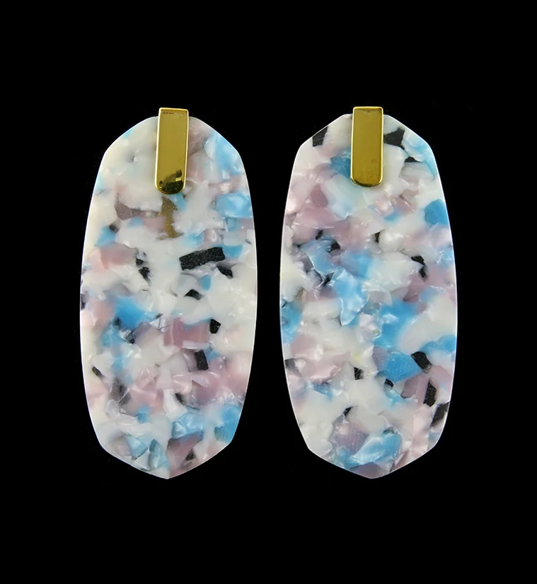 Oblate Pink & Blue Fructose Hangers