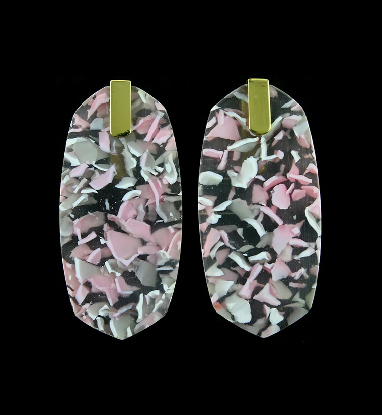 Oblate Pink Freckle Hangers