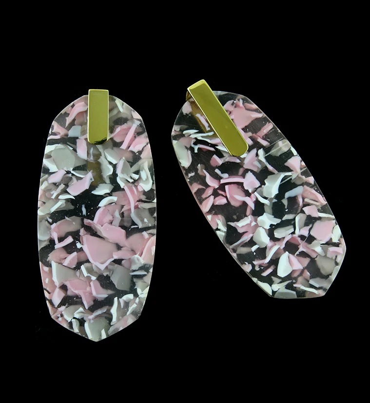 Oblate Pink Freckle Hangers - Image 2