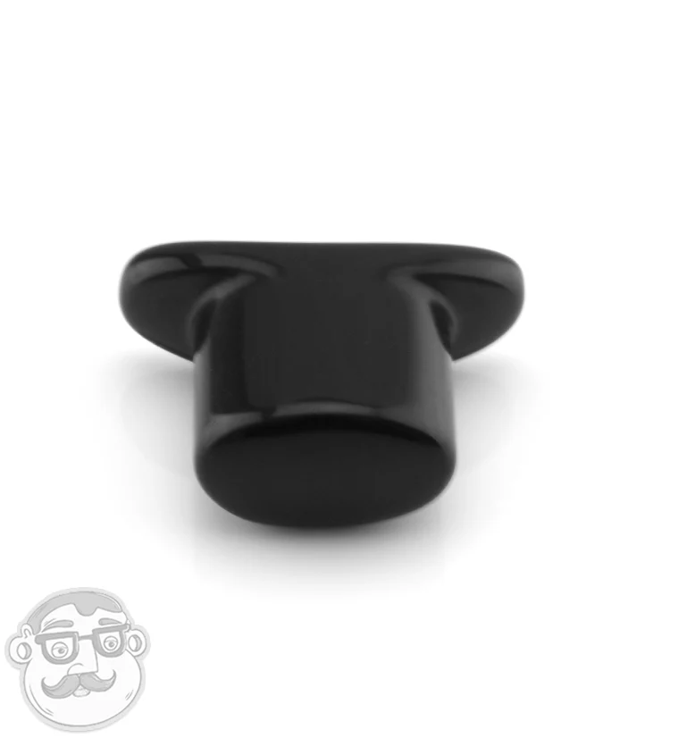 Obsidian Oval Labret Plug - Image 3