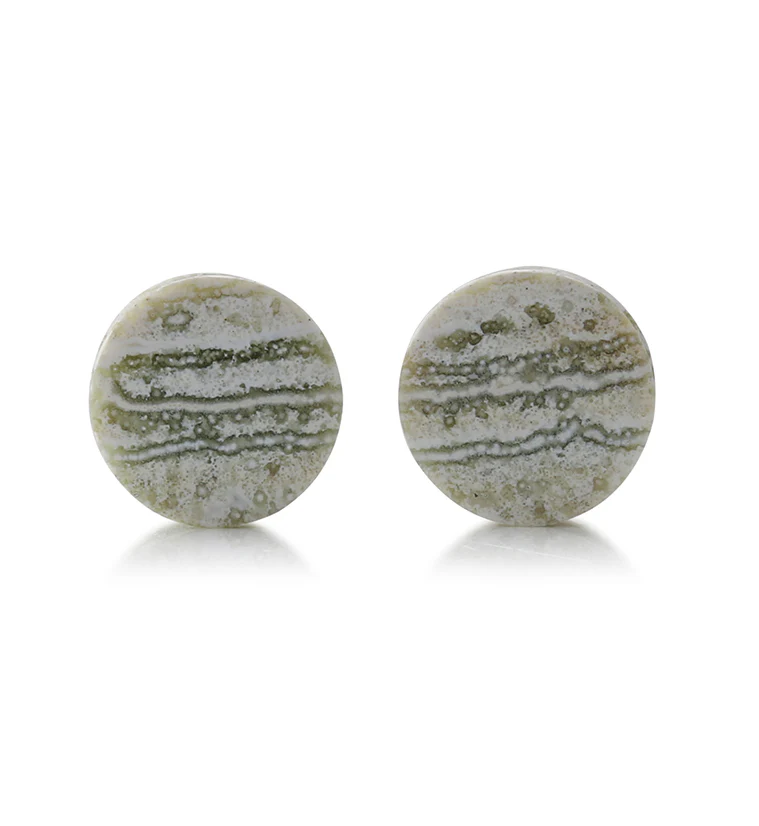 Ocean Jasper Stone Plugs 1/2" (12.5mm) Version 1