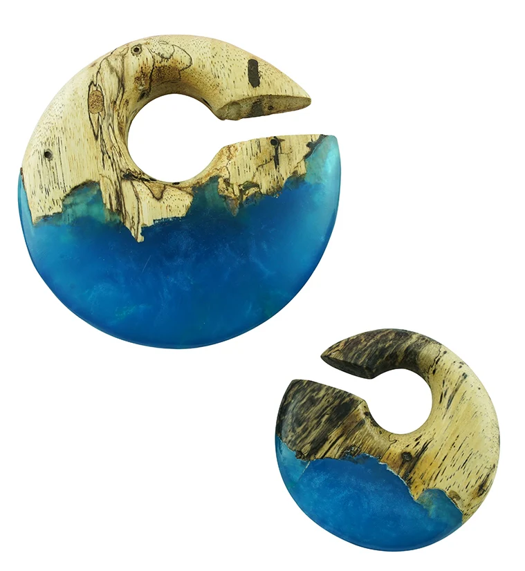 Ocean Resin Annular Hoop Tamarind Wooden Hangers - Image 2