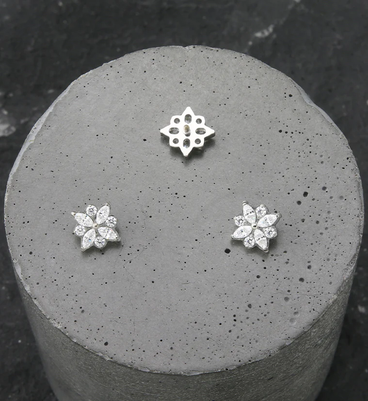 Octagram Star CZ Internally Threaded Titanium Top - Image 2
