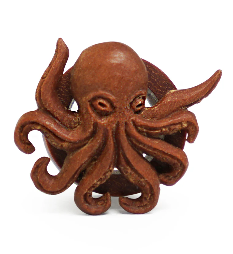 Octopus Carved Saba Wood Tunnels - Image 4