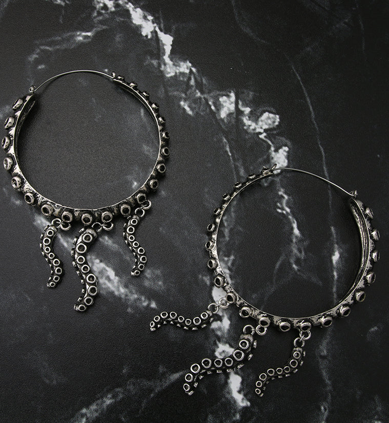 Octopus Tentacles Plug Hoops - Image 2